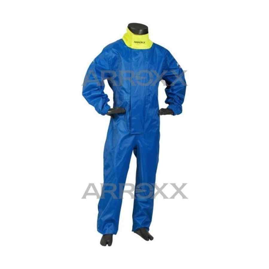 Arroxx Overall Karting Regen - Kindermaat -Blauw Fluo Geel