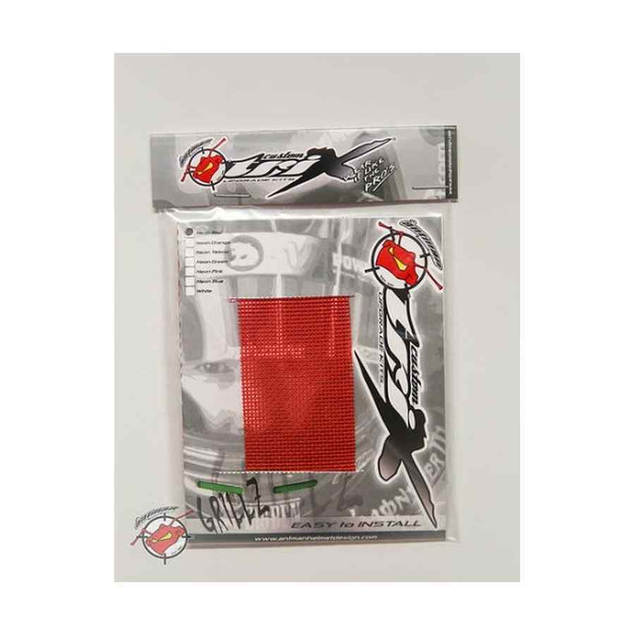 Grillz ventilatierooster voor kart- en autosporthelm kleur neon rood