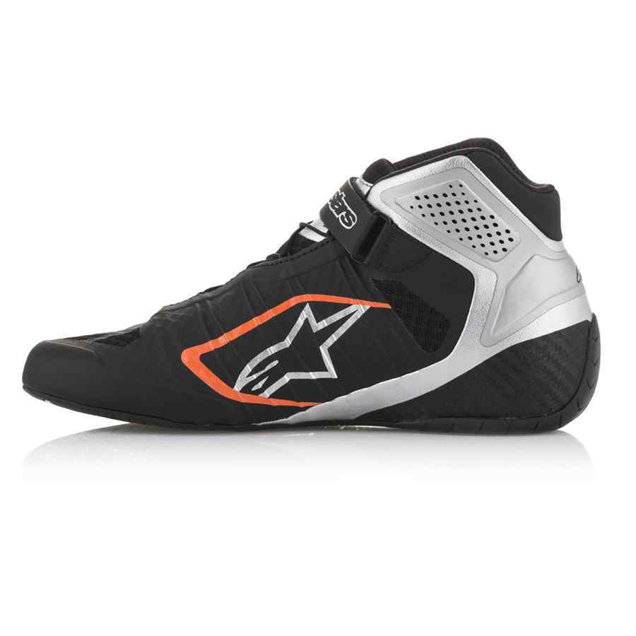 Alpinestars kartingschoen Tech 1 KZ zwart zilver fluo oranje PROMO - Afbeelding 3