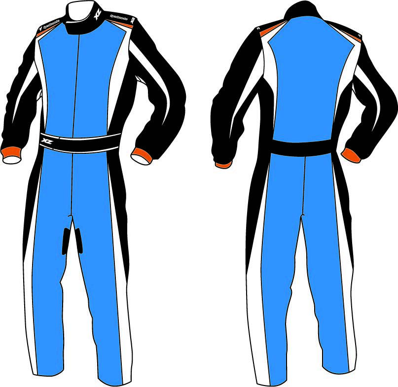 X'Zuit overall voor kartsport CIK-FIA homologatie patroon 2