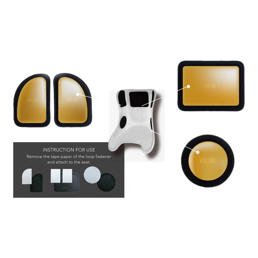 Exgel seat pad 17 Side A Kart