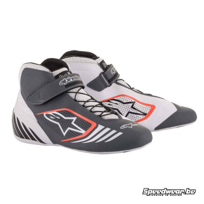 Alpinestars Kartsport schoen Tech 1 KX - Wit Grijs Fluo rood