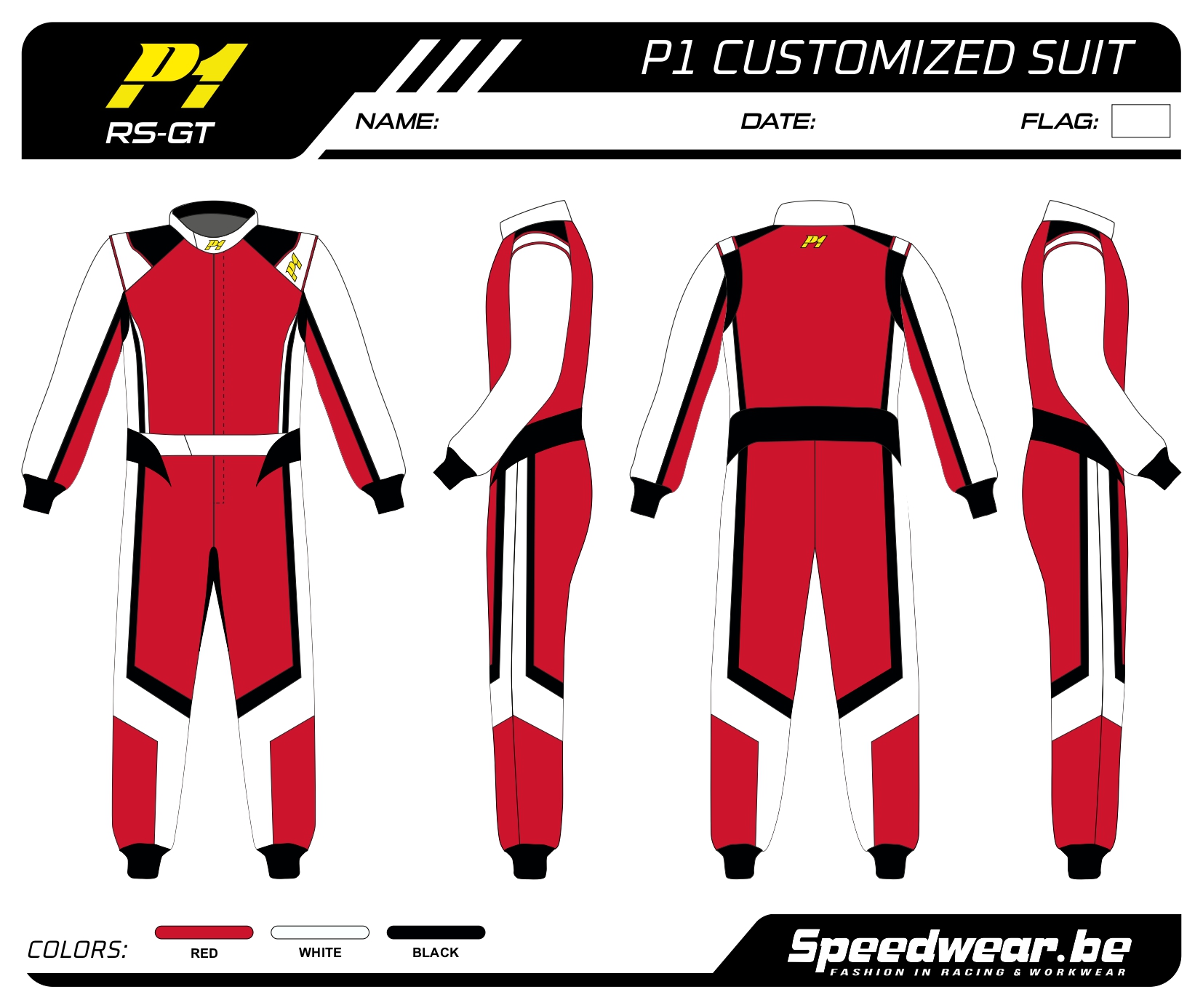 P1 FIA Race overall - Volledig op maat PATROON 6