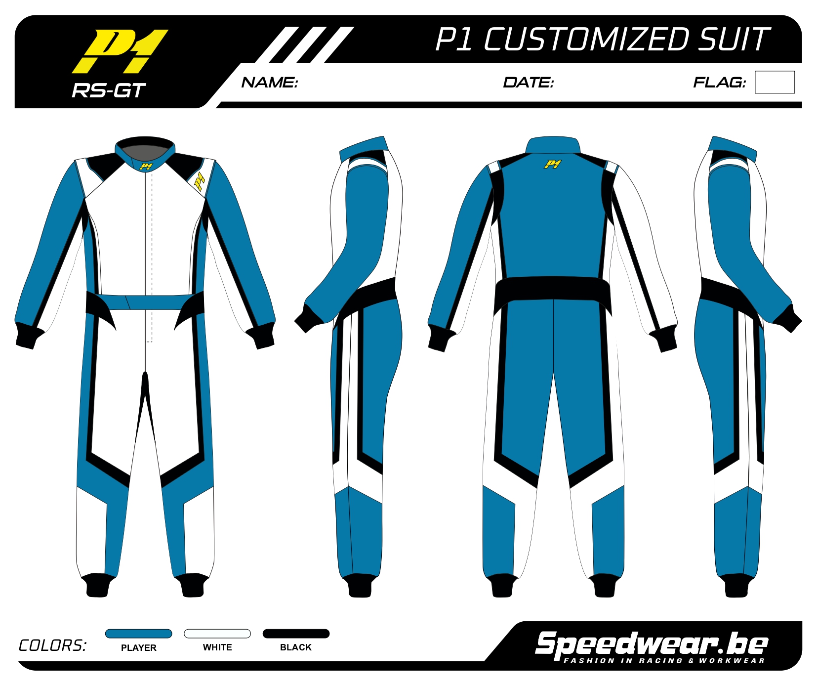P1 FIA Race overall - Volledig op maat PATROON 6