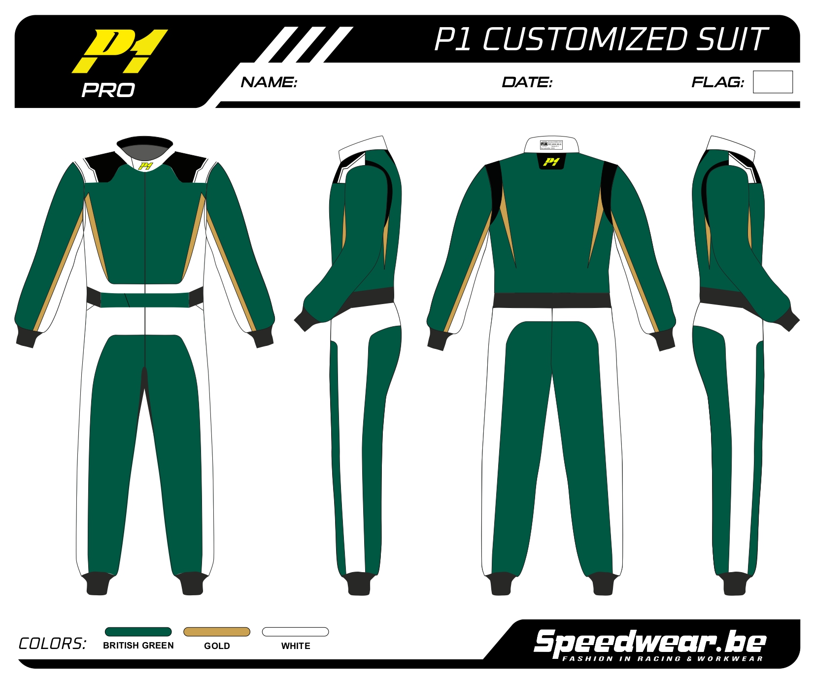 P1 FIA Race overall - Volledig op maat PATROON PRO 7