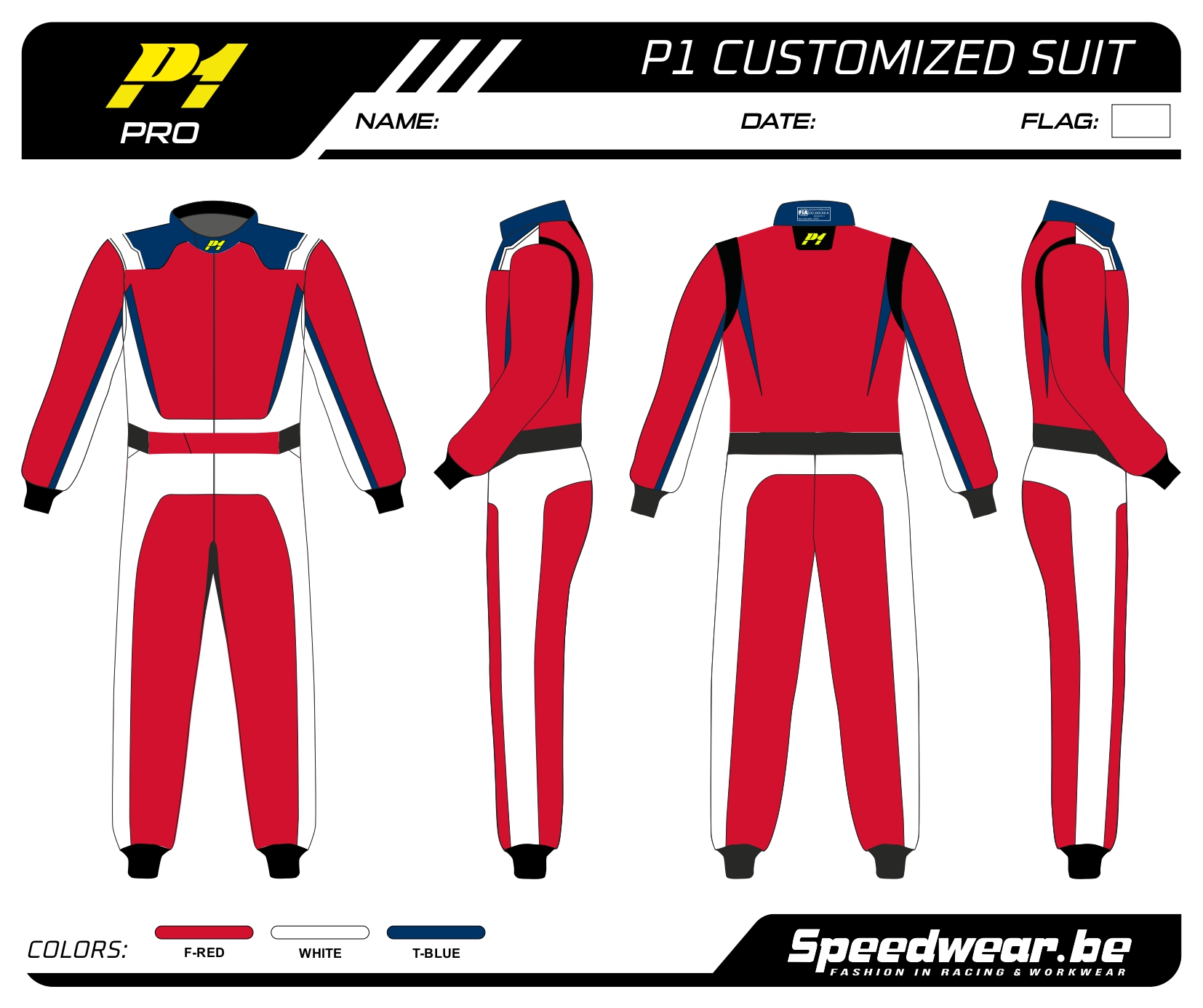 P1 FIA Race overall - Volledig op maat PATROON PRO 7