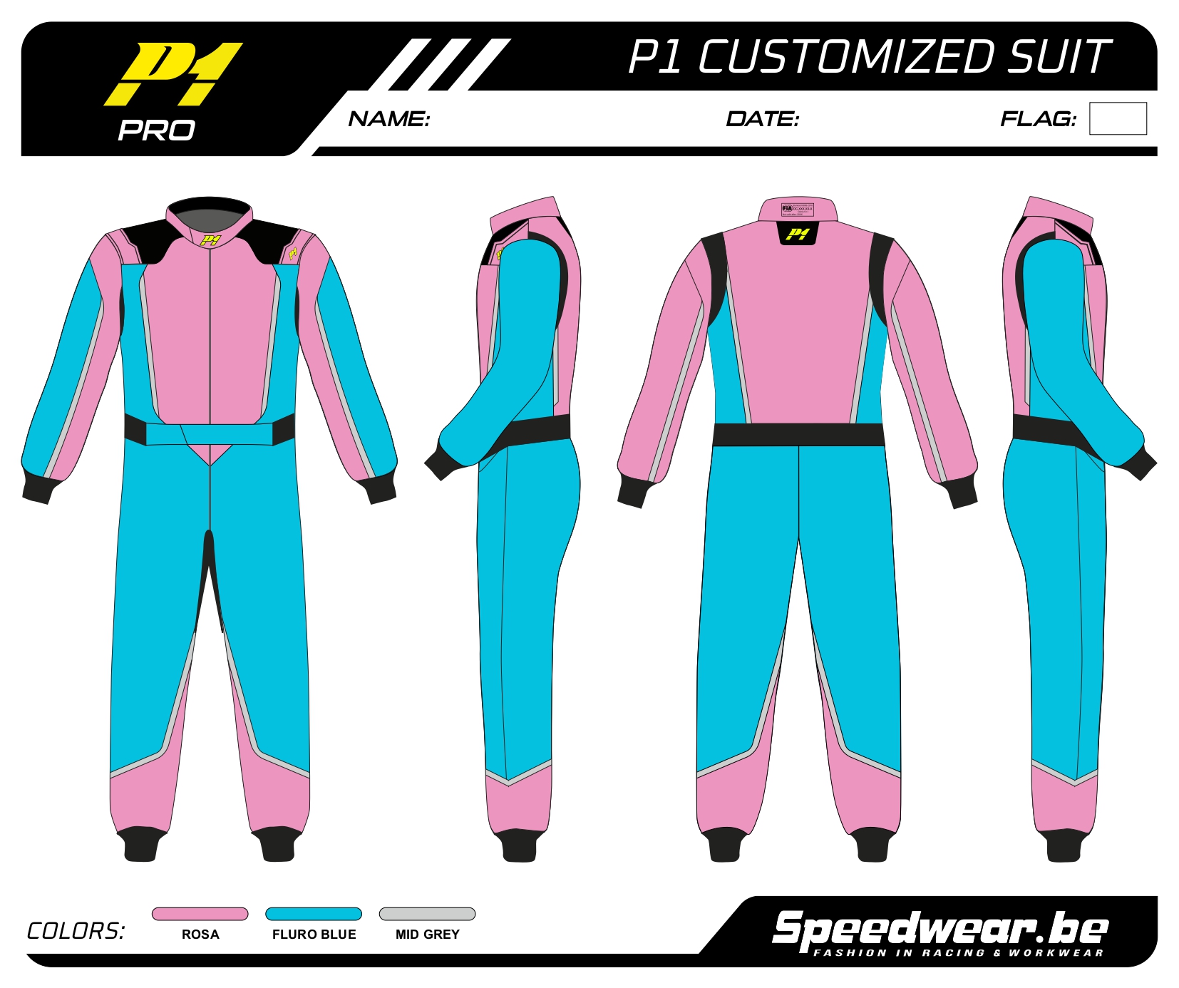 P1 FIA Race overall - Volledig op maat PATROON PRO 8