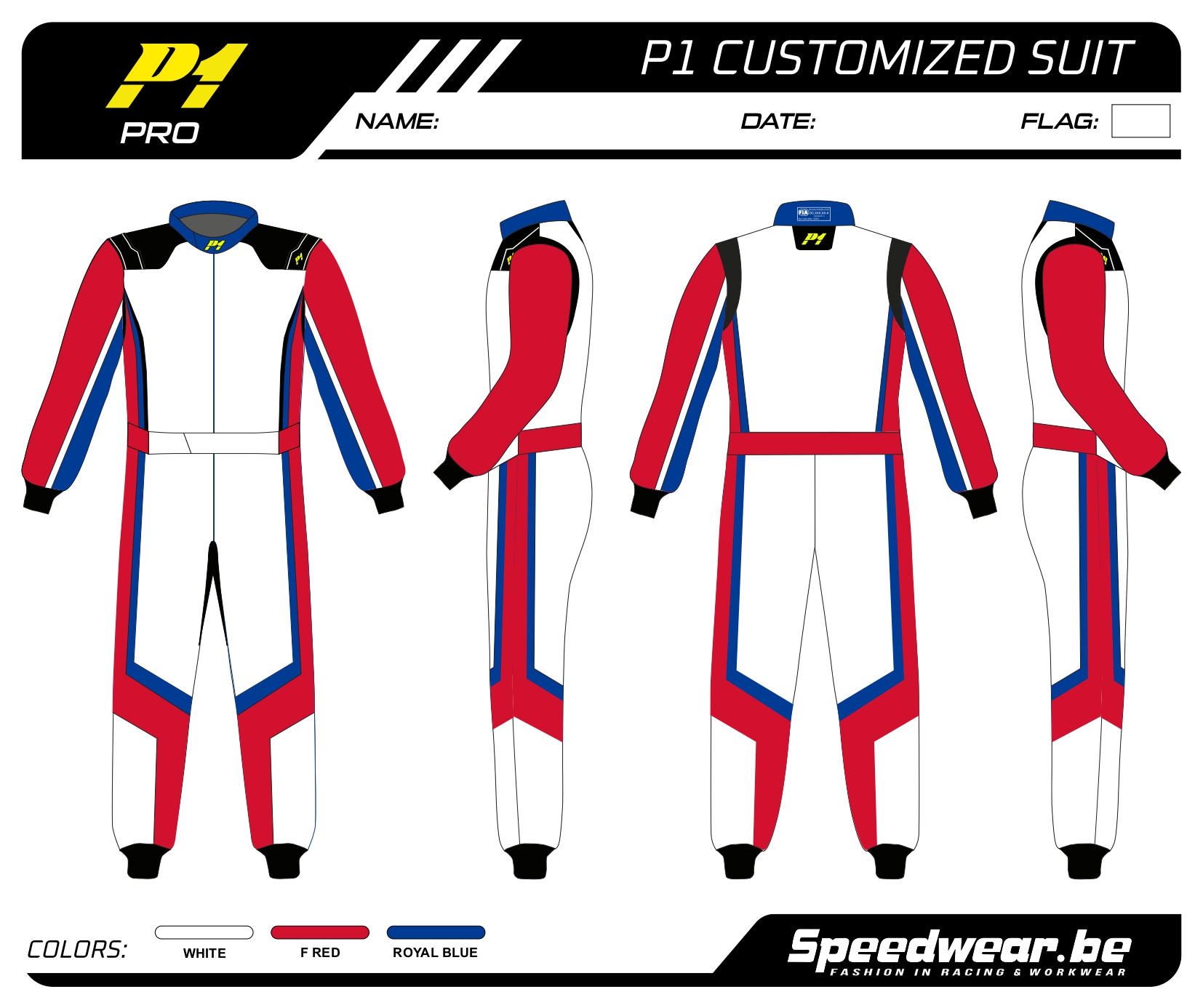 P1 FIA Race overall - Volledig op maat PATROON PRO 6