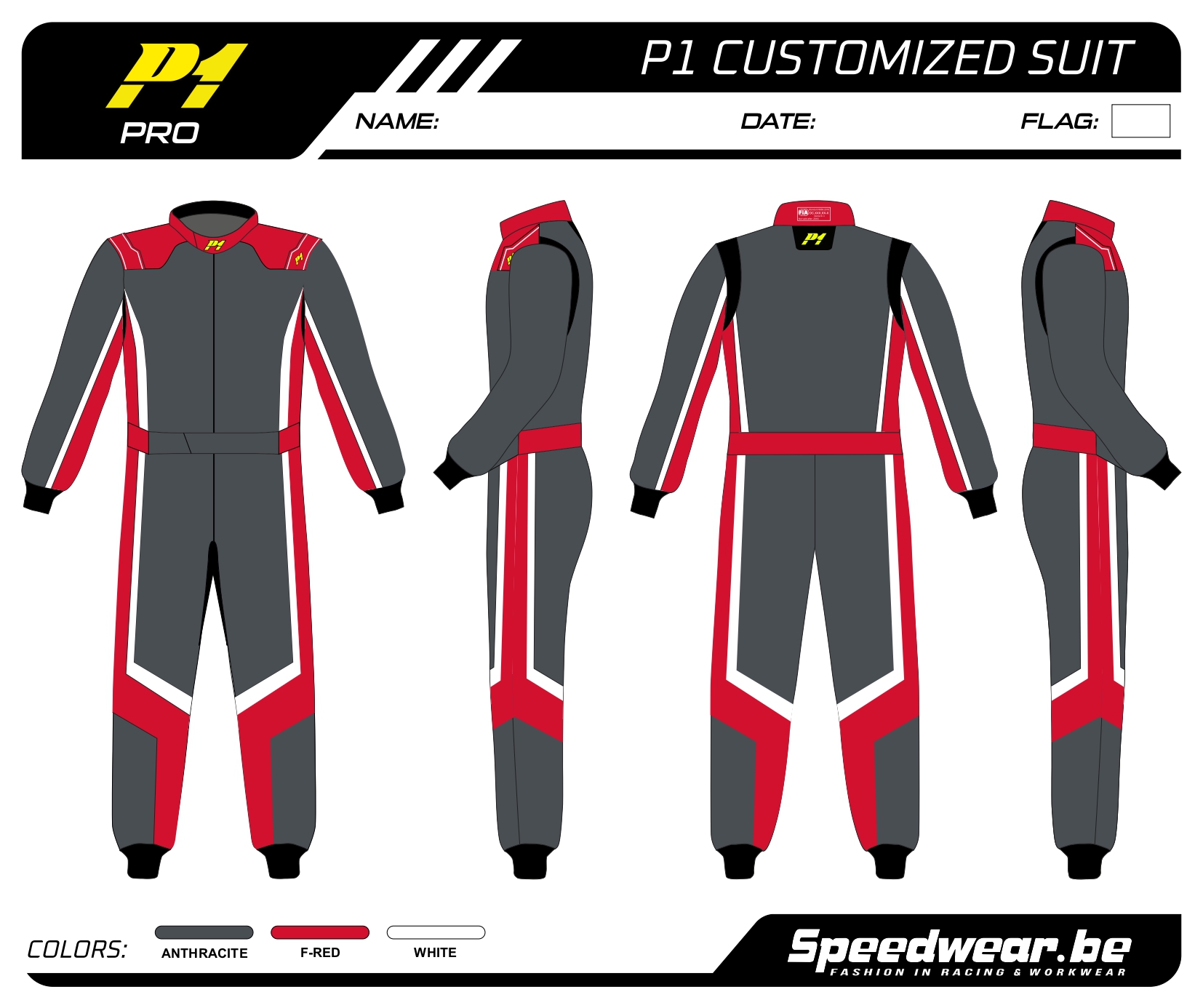 P1 FIA Race overall - Volledig op maat PATROON PRO 6