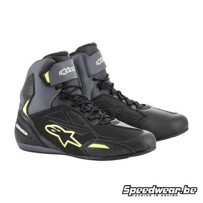 Alpinestars Faster 3 Drystar Schoen: black gray yellow fluo