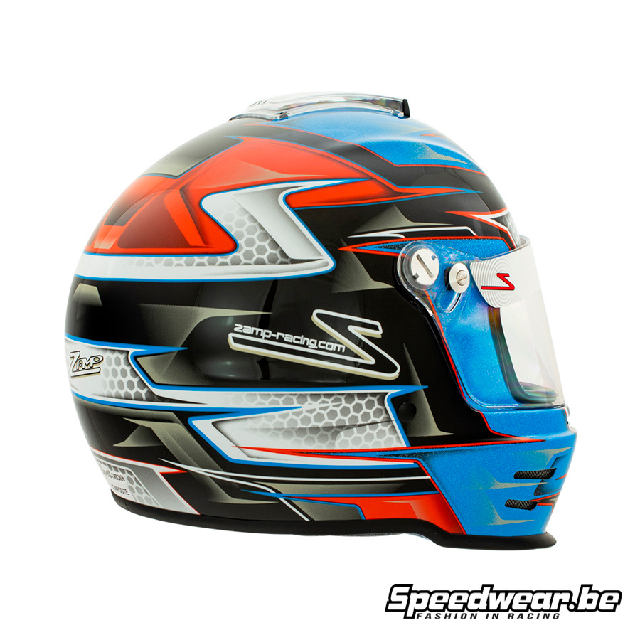 Zamp Kart Helm RZ42 KIDS oranje blauw