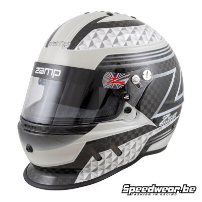 Zamp RZ 65D Autoracehelm Carbon Zwart/grijs