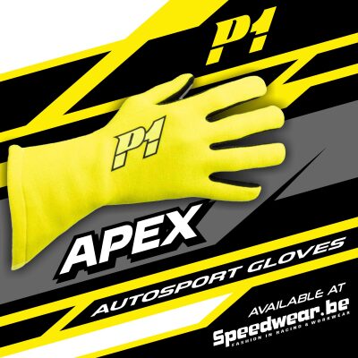 P1 Apex Racehandschoen fluo geel