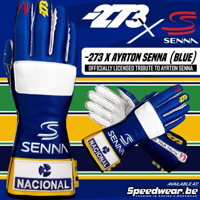 Minus 273 Handschoen karting Ayrton SENNA Blauw