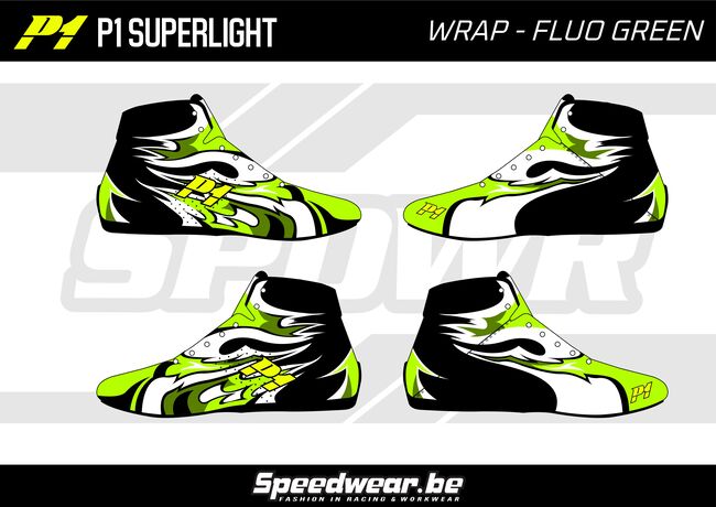 P1 CustomDesign Schoen WRAP Fluo Groen