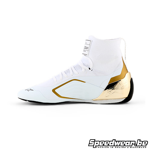 Alpinestars Supertech K FIA 8877-2022 Kartschoen – Exclusive White Gold Edition