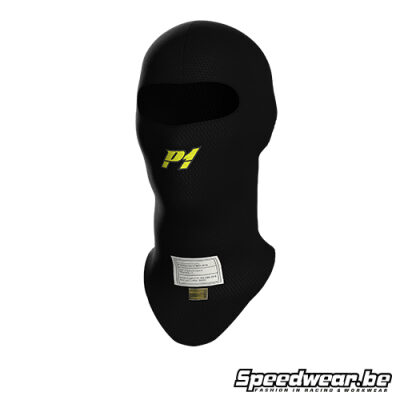 P1 Advanced Racewear X-Flow Helmmuts – FIA-gekeurd – Zwart